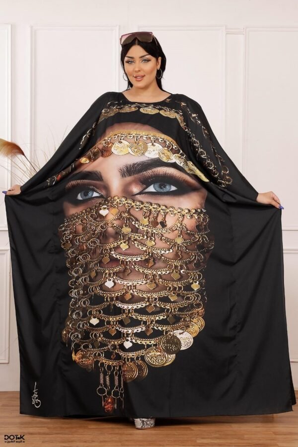 ⁦العبايه Queen كريب تركي مستورد طباعه ديجتال  كود 606⁩ - الصورة ⁦2⁩