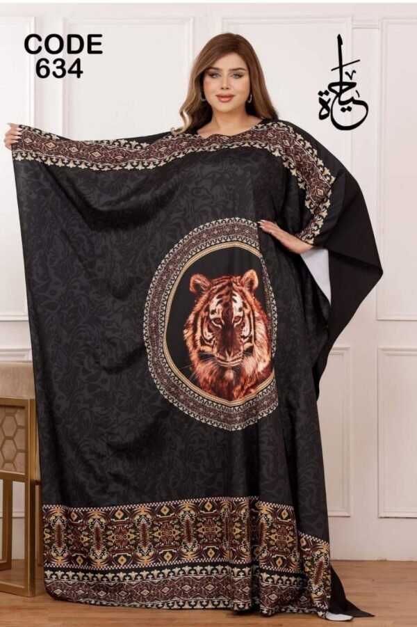 ⁦العبايه Queen كريب تركي مستورد طباعه ديجتال - 4⁩ - الصورة ⁦2⁩