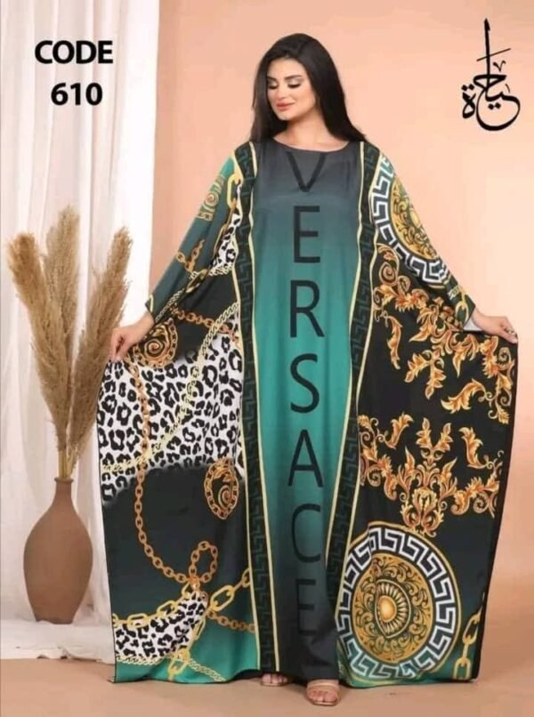 العبايه Queen كريب تركي مستورد طباعه ديجتال - Copy