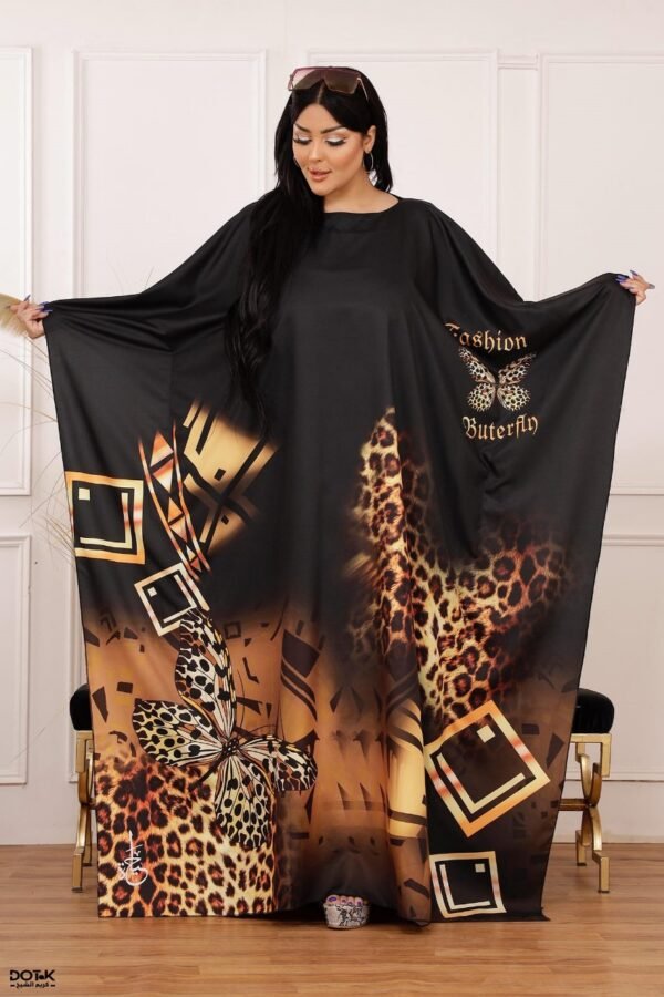 ⁦العبايه Queen كريب تركي مستورد طباعه ديجتال (نسخة)⁩ - الصورة ⁦3⁩