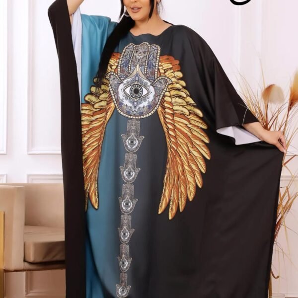 ⁦العبايه كريب تركي مستورد كود 609⁩ - الصورة ⁦3⁩