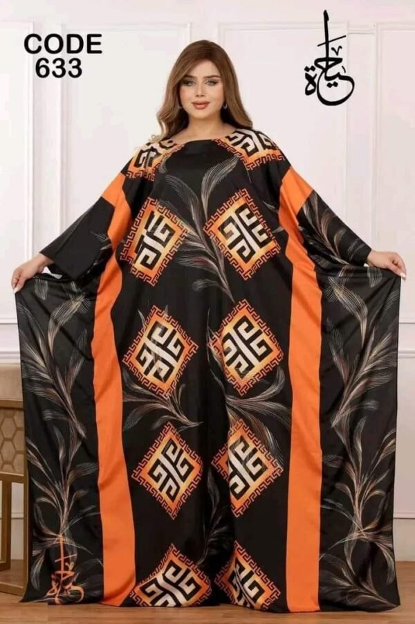 ⁦العبايه Queen كريب تركي مستورد طباعه ديجتال - Copy⁩ - الصورة ⁦3⁩